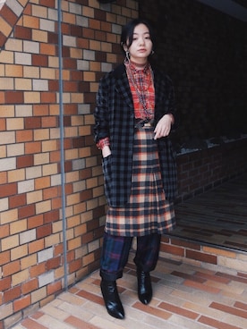 「アイテム（ピアス（片耳用））」を使った、DEPT／mother／VTOPIAさん（レディース・150cm）の秋コーディネート