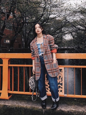 「DEPT（デプト）のアイテム（パンツ）」を使った、DEPT／mother／VTOPIAさん（レディース・150cm）の秋コーディネート