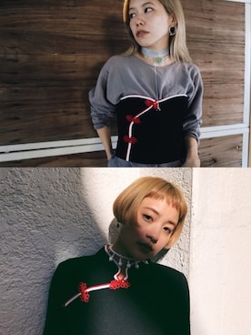 「アイテム（チューブトップ）」を使った、DEPT／mother／VTOPIAさん（レディース・150cm）の冬コーディネート