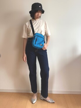 「アイテム（パンプス、グレー系）」を使った、tsuさん（レディース・158cm）の夏コーディネート