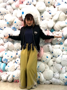 「アイテム（ブルゾン）」を使った、なお奈穂さん（レディース・157cm・30代）の春コーディネート