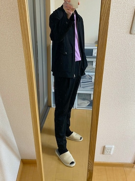 「PUBLIC TOKYO（パブリックトウキョウ）のアイテム（ブルゾン）」を使った、maekashiさん（メンズ・173cm）の春コーディネート