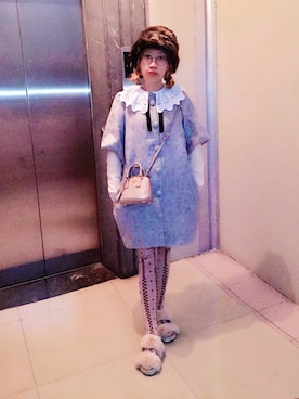 「Kaon（カオン）のアイテム（ジャケット/アウター）」を使った、bibiさん（レディース・156cm）の冬コーディネート