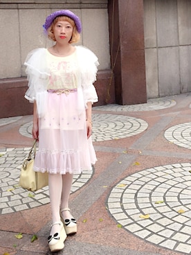 「Nile PERCH（ナイルパーチ）のアイテム（トップス）」を使った、bibiさん（レディース・156cm）の春コーディネート