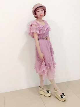 「BellyButton（ベリーボタン）のアイテム（その他シューズ）」を使った、bibiさん（レディース・156cm）の夏コーディネート
