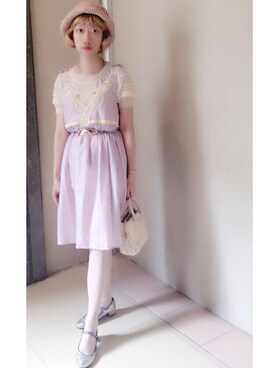 「miu miu（ミュウミュウ）のアイテム（クラッチバッグ）」を使った、bibiさん（レディース・156cm）の夏コーディネート
