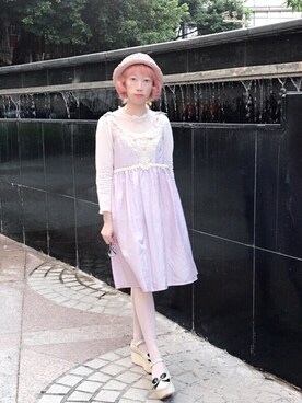 「BellyButton（ベリーボタン）のアイテム」を使った、bibiさん（レディース・156cm）の夏コーディネート