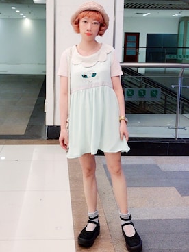 「BellyButton（ベリーボタン）のアイテム」を使った、bibiさん（レディース・156cm）の夏コーディネート