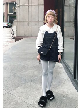 「MAISON DE REEFUR（メゾンドリーファー）のアイテム（サロペット/オーバーオール）」を使った、bibiさん（レディース・156cm）の春コーディネート
