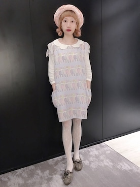 「IamI in fact…」｜「アイテム（ワンピース/ドレス）」を使った、bibiさん（レディース・156cm）の春コーディネート