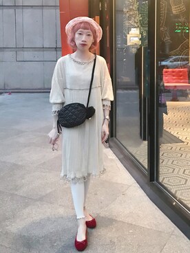 「二ットワンピース」｜bibiさん（レディース・156cm）の秋コーディネート
