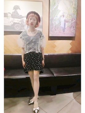 「ROCHAS（ロシャス）のアイテム」を使った、bibiさん（レディース・156cm）の秋コーディネート