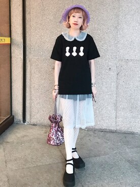 「BellyButton（ベリーボタン）のアイテム」を使った、bibiさん（レディース・156cm）の秋コーディネート