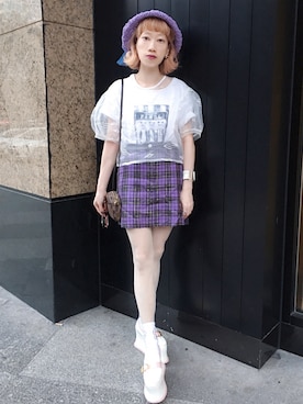 「WC（ダブル シー）のアイテム（レッグウェア）」を使った、bibiさん（レディース・156cm）の秋コーディネート