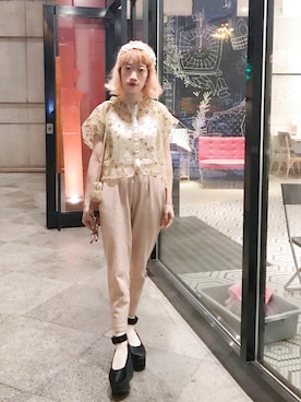 「BellyButton（ベリーボタン）のアイテム」を使った、bibiさん（レディース・156cm）の秋コーディネート