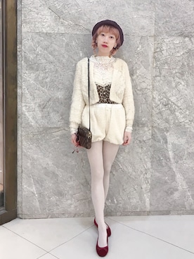 「ふわふわカーディガン」｜bibiさん（レディース・156cm）の秋コーディネート
