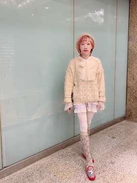 Katie（ケイティ）の「CAFE CHIC ハイウエストスカート（スカート