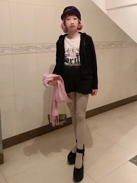 「BellyButton（ベリーボタン）のアイテム」を使った、bibiさん（レディース・156cm）の冬コーディネート