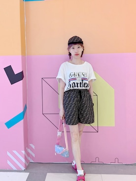「fafa（フェフェ）のアイテム」を使った、bibiさん（レディース・156cm）の夏コーディネート