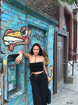 「HOMEMADEのアイテム」を使った、mali_posaさん（レディース・157cm）の夏コーディネート