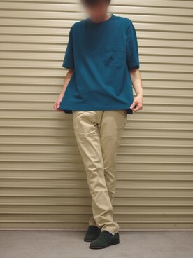 「アイテム（ローファー、グリーン系）」を使った、なおさん（メンズ・178cm）の夏コーディネート