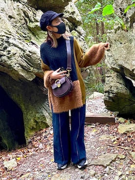 「LAYMEE（レイミー）のアイテム（パンツ）」を使った、miimiiさん（レディース・159cm）の冬コーディネート