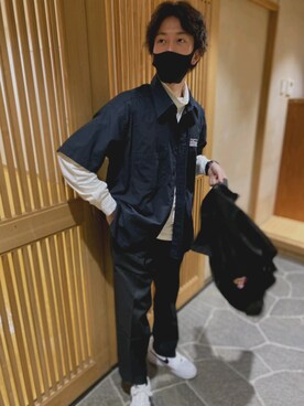 「古着のアイテム（シャツ/ブラウス、ブラック系）」を使った、[LAST CRISIS]REMさん（メンズ・168cm）の秋コーディネート