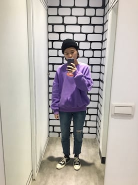 「紫色」｜Mavis Chenさん（レディース・160cm）の春コーディネート