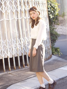 「Crisp（クリスプ）のアイテム」を使った、Crispさん（レディース・157cm）の春コーディネート