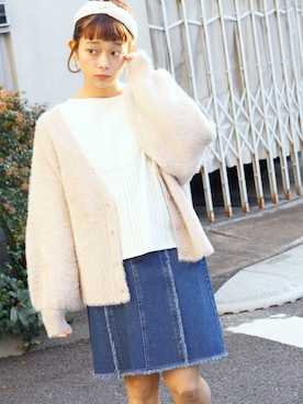 「Crisp（クリスプ）のアイテム（ヘアアクセサリー）」を使った、Crispさん（レディース・157cm）の冬コーディネート