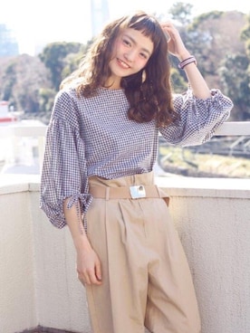 「Crisp（クリスプ）のアイテム（パンツ）」を使った、Crispさん（レディース・157cm）の冬コーディネート