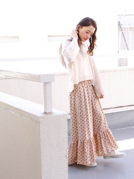 「Crisp（クリスプ）のアイテム（パンツ）」を使った、Crispさん（レディース・157cm）の冬コーディネート