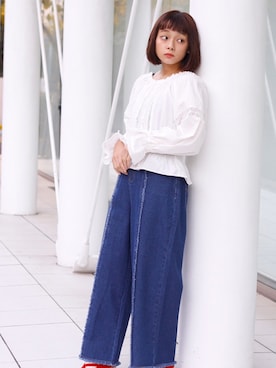 「Crisp（クリスプ）のアイテム（パンツ）」を使った、Crispさん（レディース・151cm）の冬コーディネート