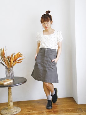 「クリスプ」｜「アイテム（モカシン/デッキシューズ）」を使った、Crispさん（レディース・151cm）の夏コーディネート