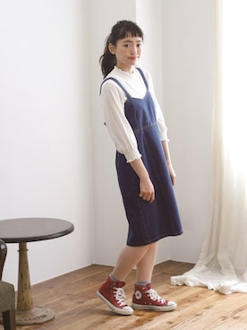 「Crisp（クリスプ）のアイテム（ワンピース）」を使った、Crispさん（レディース・157cm）の夏コーディネート