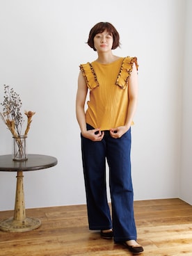 「Crisp（クリスプ）のアイテム（パンプス）」を使った、Crispさん（レディース・151cm）の夏コーディネート