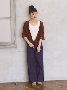 「クリスプ」｜「アイテム（その他アウター）」を使った、Crispさん（レディース・157cm）の夏コーディネート