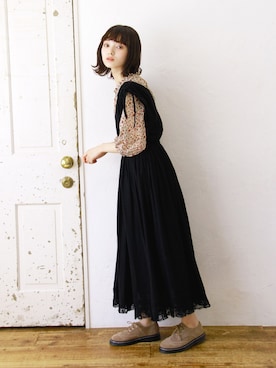 「Crisp（クリスプ）のアイテム（ワンピース）」を使った、Crispさん（レディース・158cm）の夏コーディネート