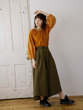 「袖コンシャス」｜Crispさん（レディース・158cm）の夏コーディネート