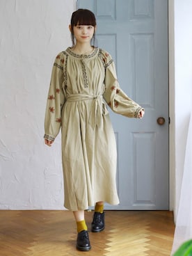 「Crisp（クリスプ）のアイテム（ワンピース/ドレス）」を使った、Crispさん（レディース・158cm）の秋コーディネート