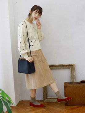 「Crisp（クリスプ）のアイテム（バッグ）」を使った、Crispさん（レディース・158cm）の秋コーディネート