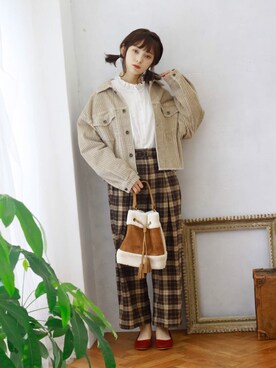 「クリスプ」｜「アイテム（その他アウター）」を使った、Crispさん（レディース・158cm）の秋コーディネート