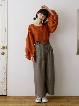 「袖コンシャス」｜Crispさん（レディース・158cm）の秋コーディネート