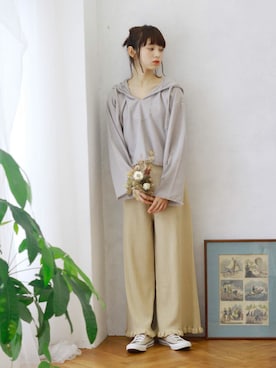 「Crisp（クリスプ）のアイテム（パンツ）」を使った、Crispさん（レディース・158cm）の秋コーディネート