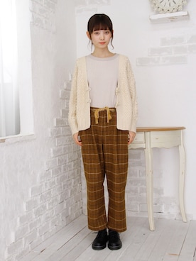 「Crisp（クリスプ）のアイテム（パンツ）」を使った、Crispさん（レディース・158cm）の秋コーディネート