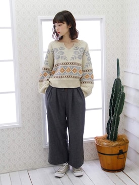 「Crisp（クリスプ）のアイテム」を使った、Crispさん（レディース・158cm）の秋コーディネート