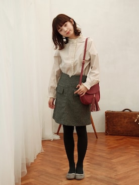 「Crisp」｜「アイテム（パンプス）」を使った、Crispさん（レディース・158cm）の秋コーディネート