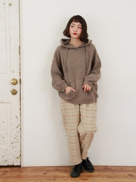 「Crisp（クリスプ）のアイテム（その他パンツ）」を使った、Crispさん（レディース・158cm）の秋コーディネート
