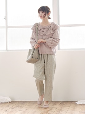 Crispさん（レディース・158cm）の冬コーディネート