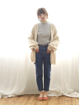 「フリルネック」｜Crispさん（レディース・158cm）の冬コーディネート